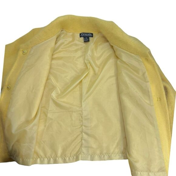 Venesha, High Quality Angora Yellow Cardigan Sweater - Picture 5 of 16